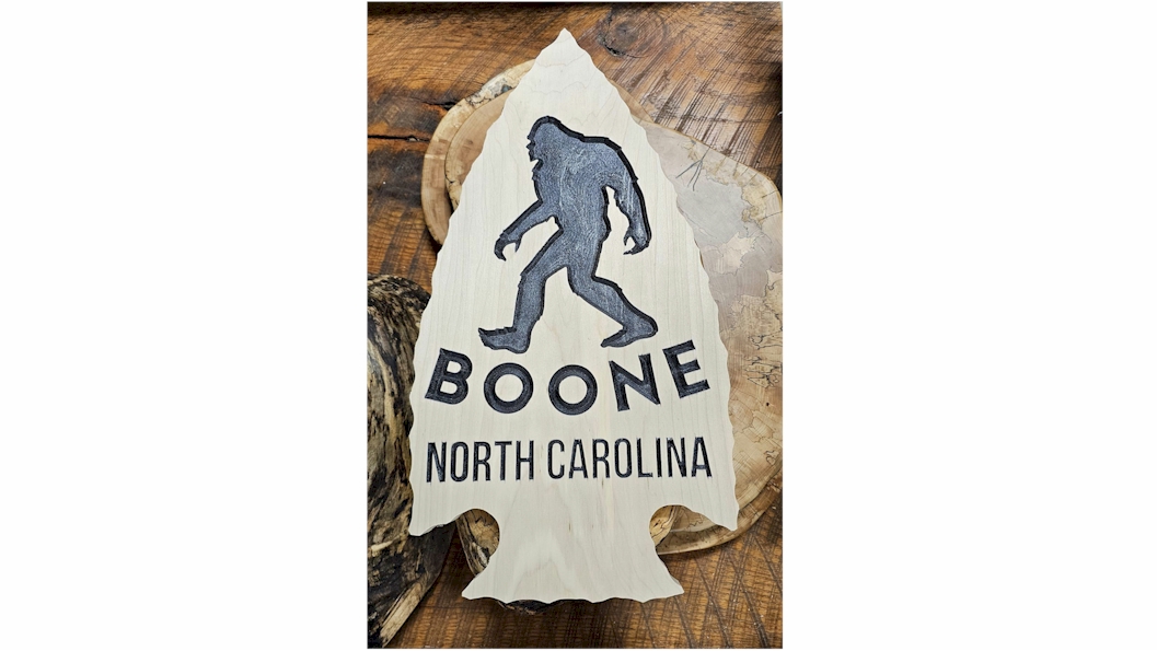 Bigfoot Boone North Carolina Arrowhead Sign