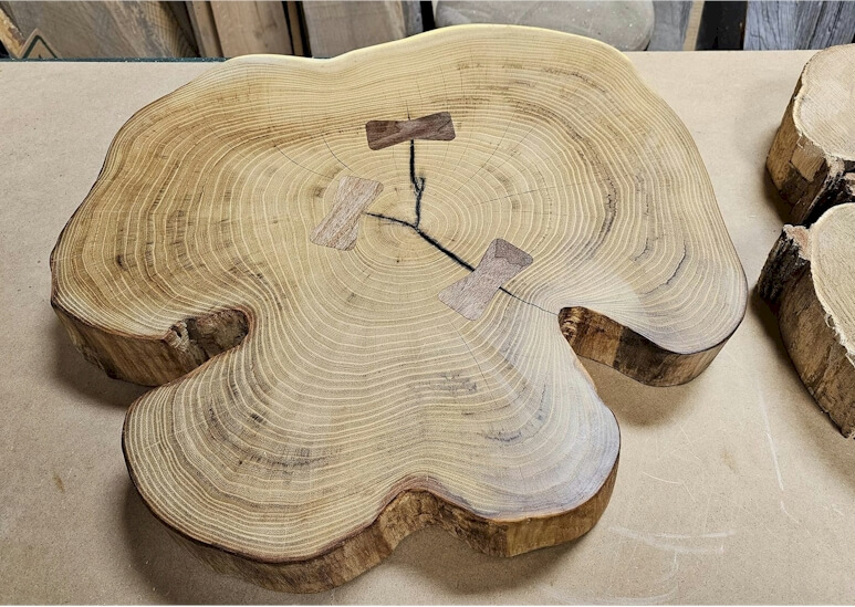 Black Locust Cookie Slab Table Top