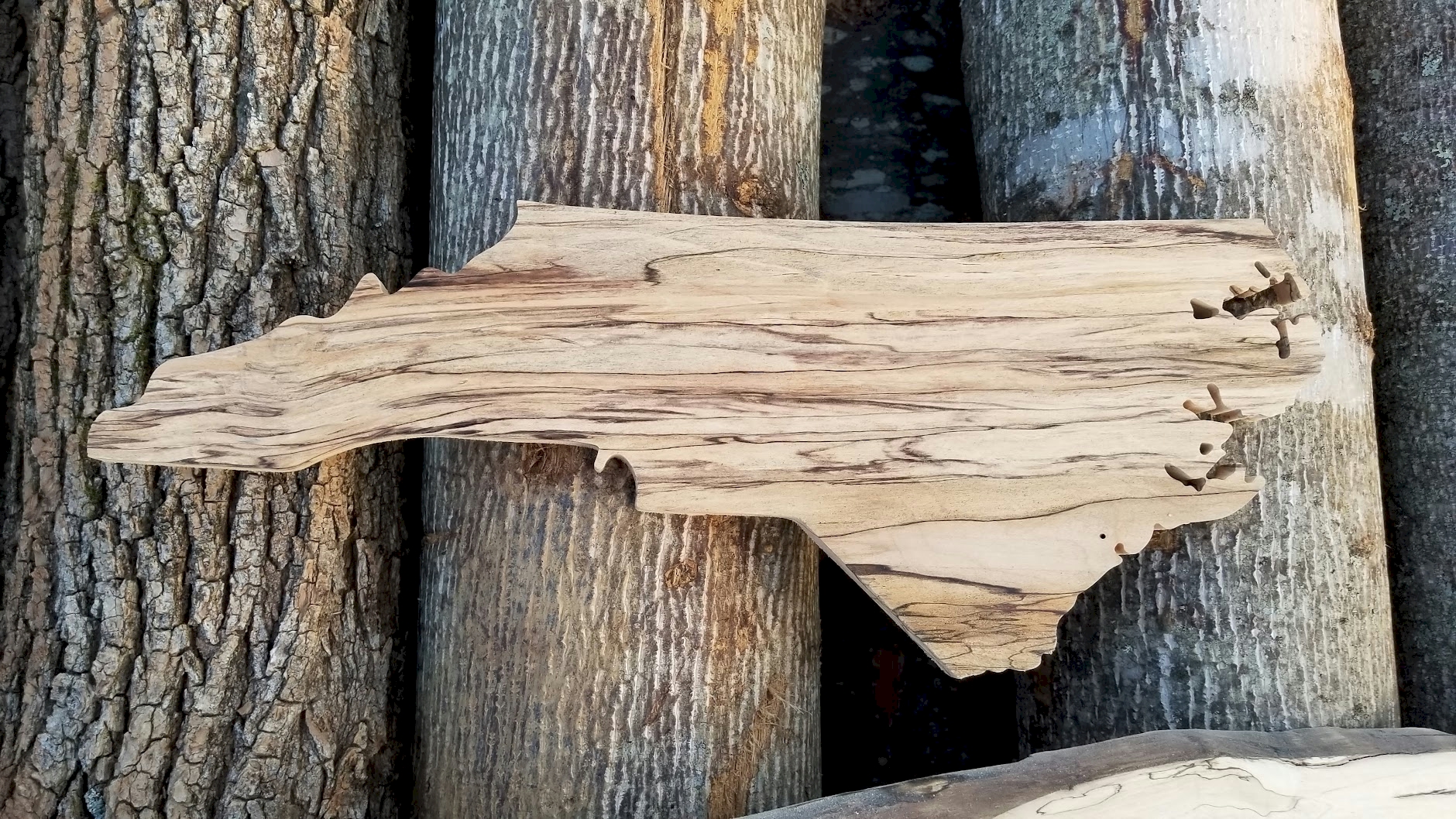 North Carolina Shaped Carved Sign