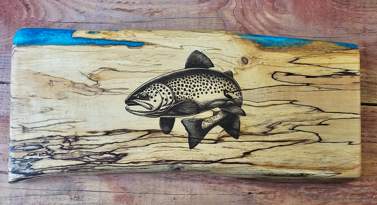 Live Edge Trout Board (Wall Hanger or Charcuterie Board)