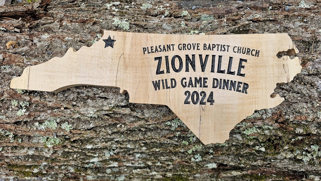 Custom North Carolina Shaped Carved Sign